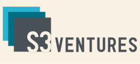 S3 Ventures logo with stacked blue and black squares and the text 'S3 VENTURES'