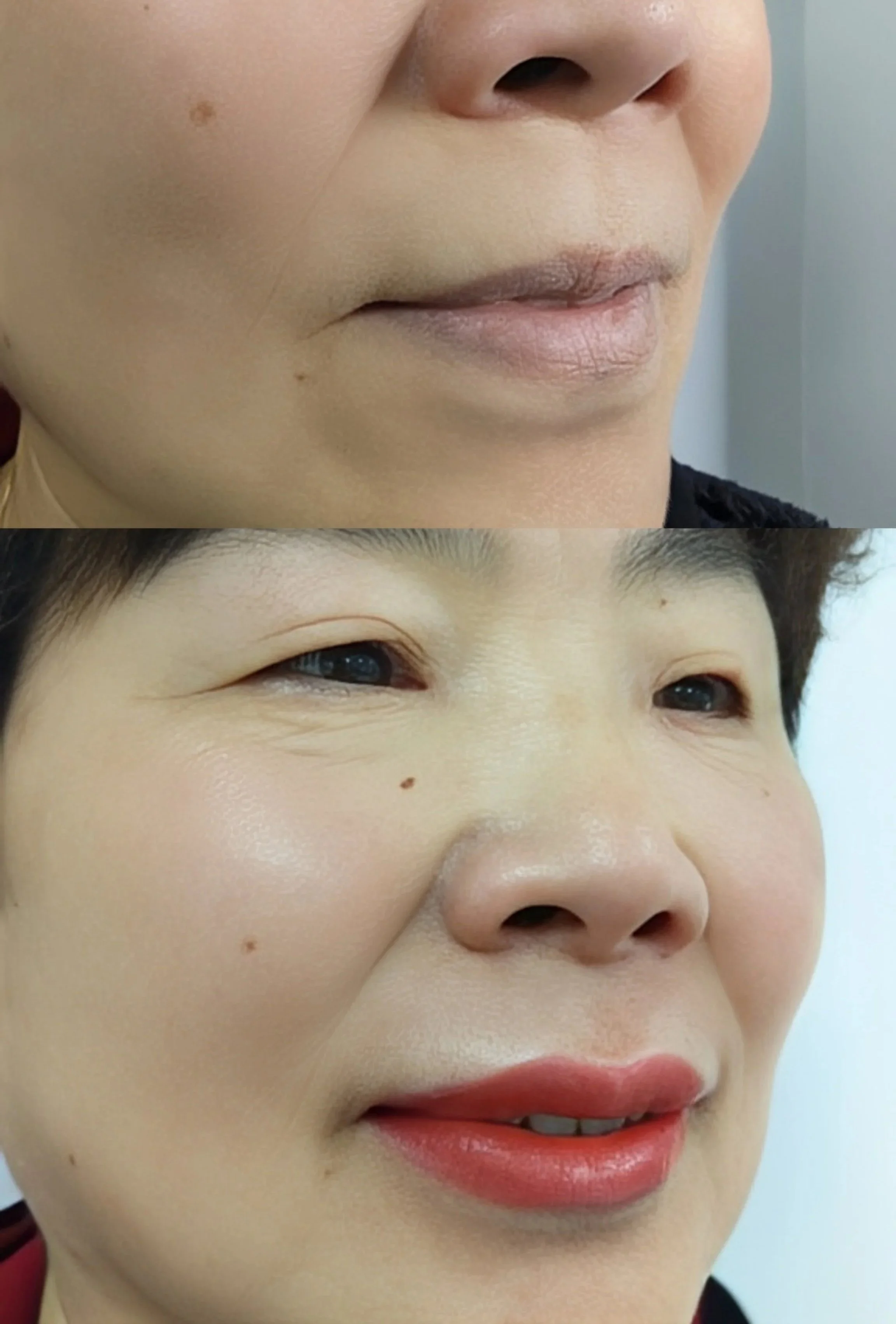 Full color lip blush treatment for a long lasting effect