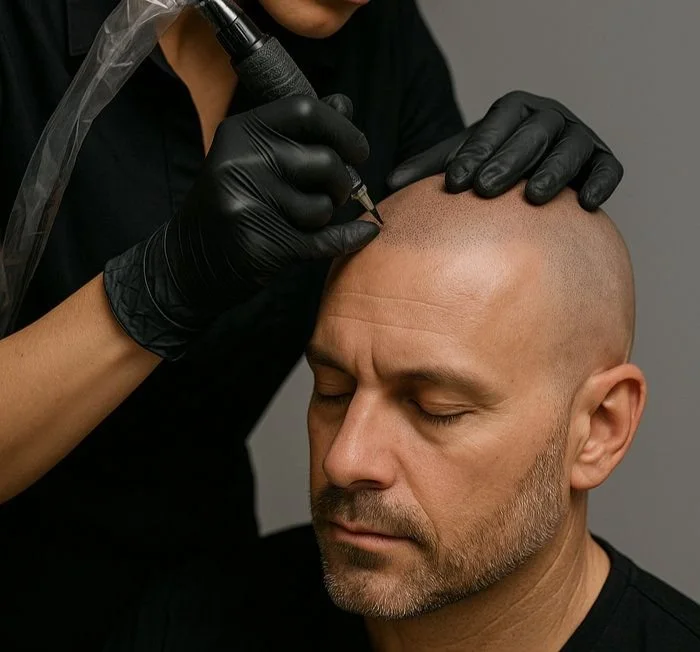 Scalp micro pigmentation (hair tattoo) treatment for thinning hair in Bellevue, WA