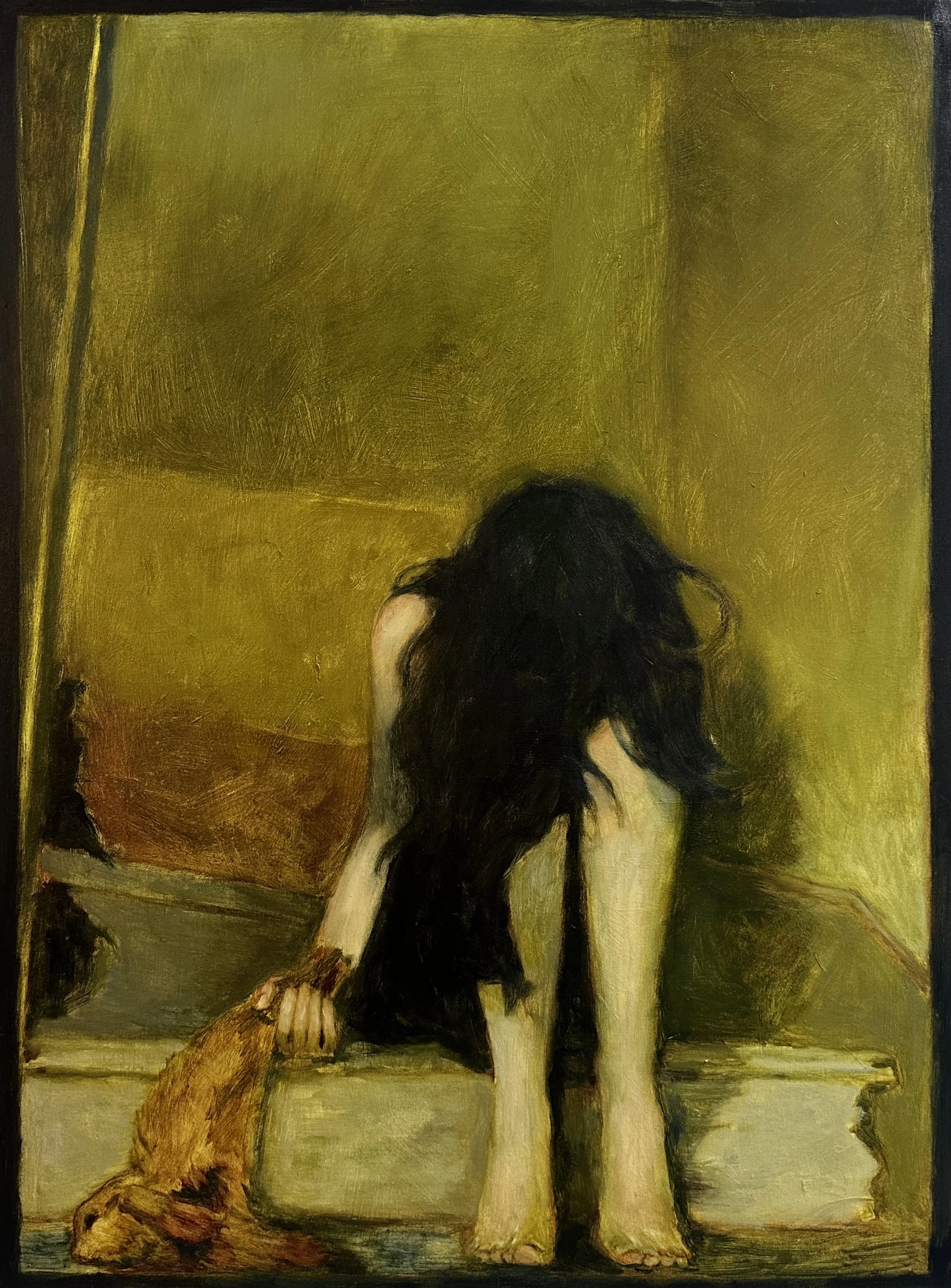 the sun hides her warmth (36inx48in, oil on canvas)