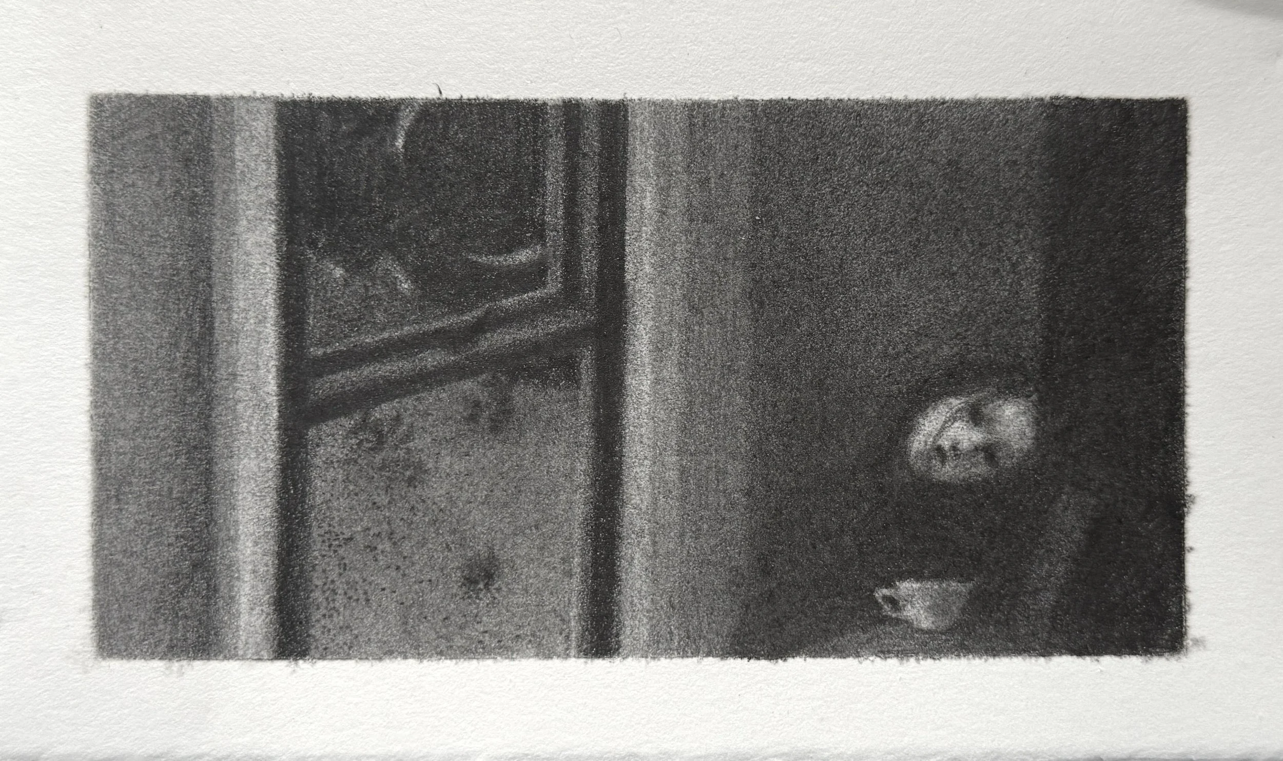 untitled window (5.5inx2.5in, graphite on paper)