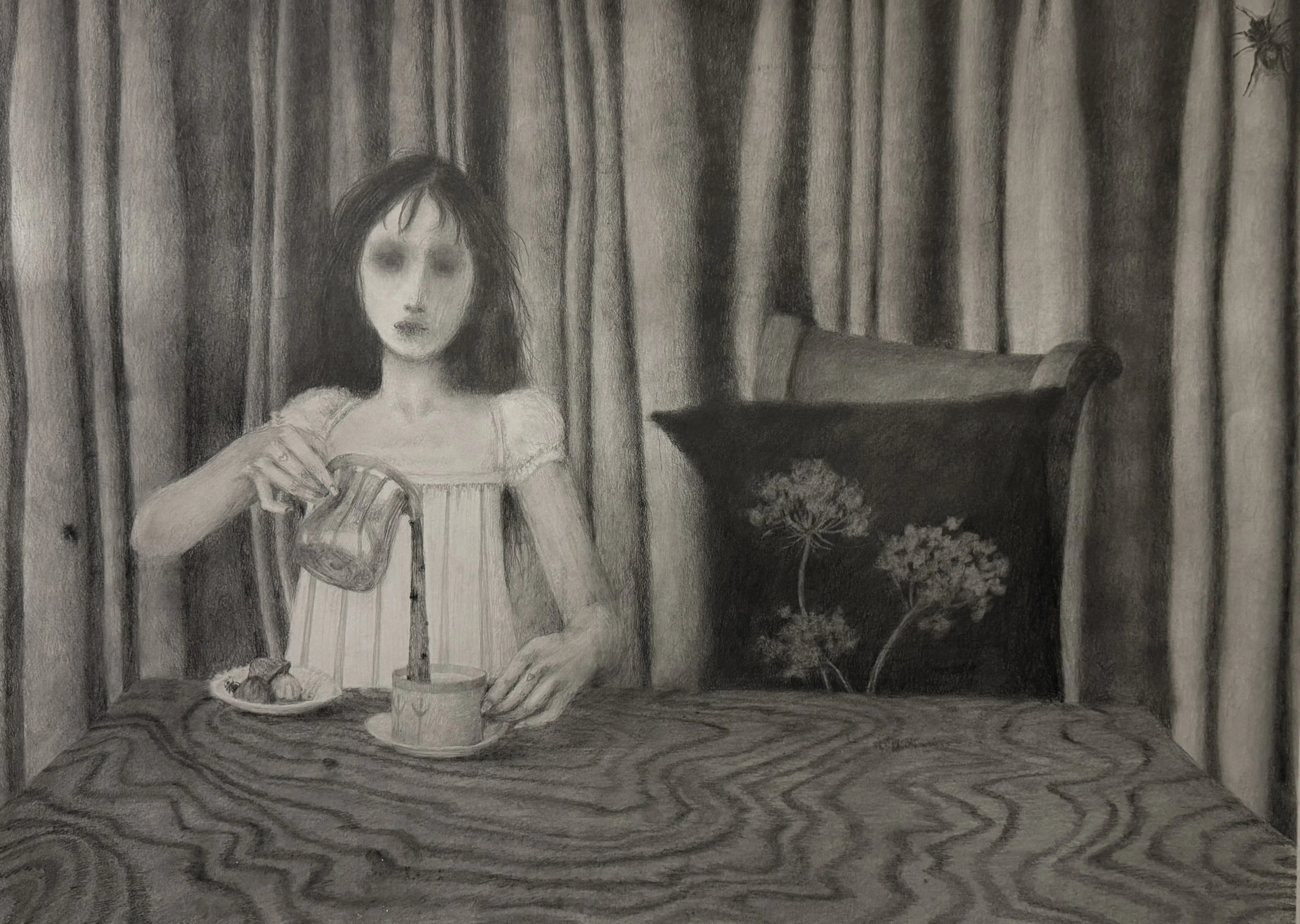 untitled coffee (24inx18in, graphite on paper)