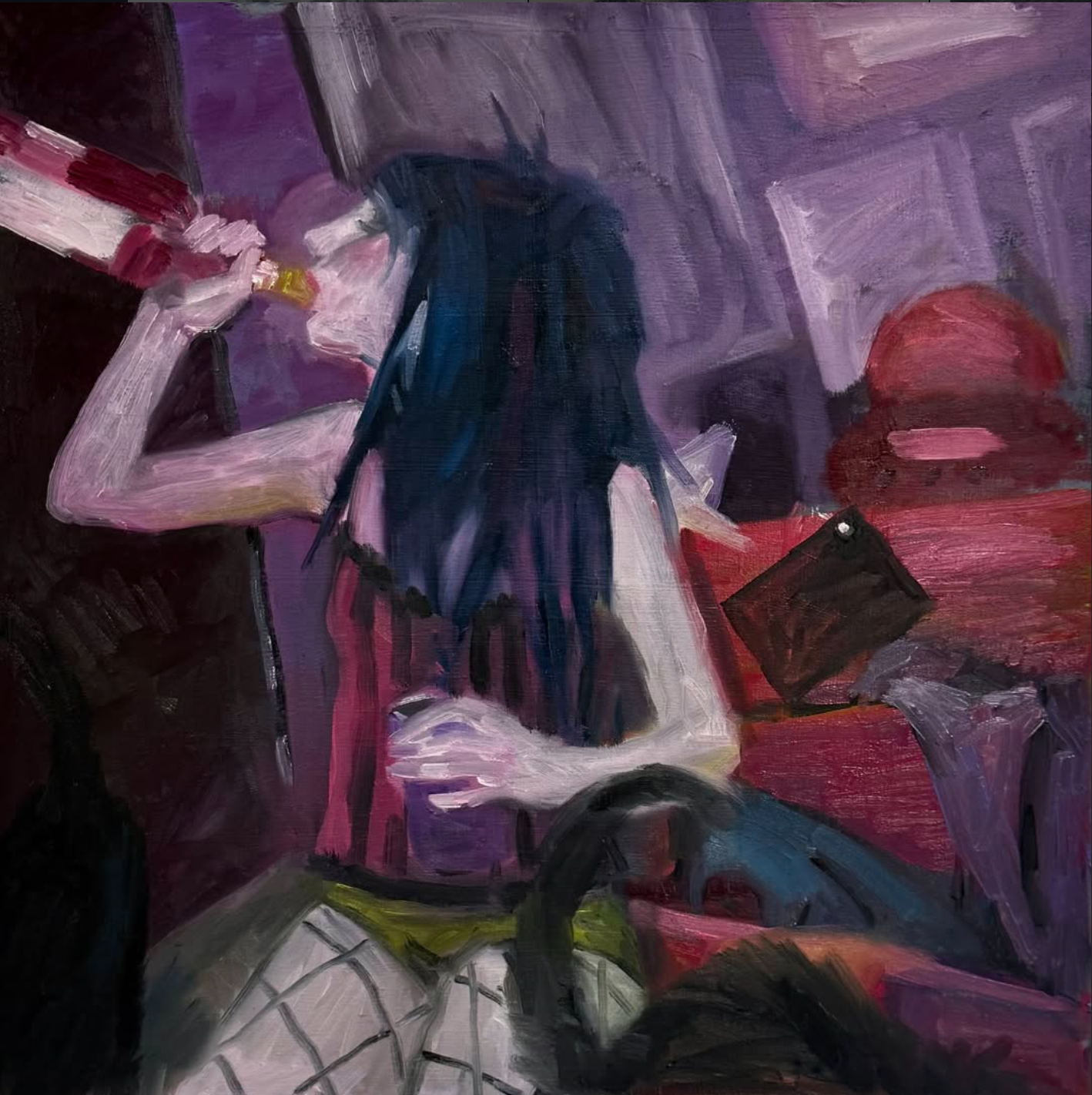 scene girl study (12inx12in, oil on canvas)