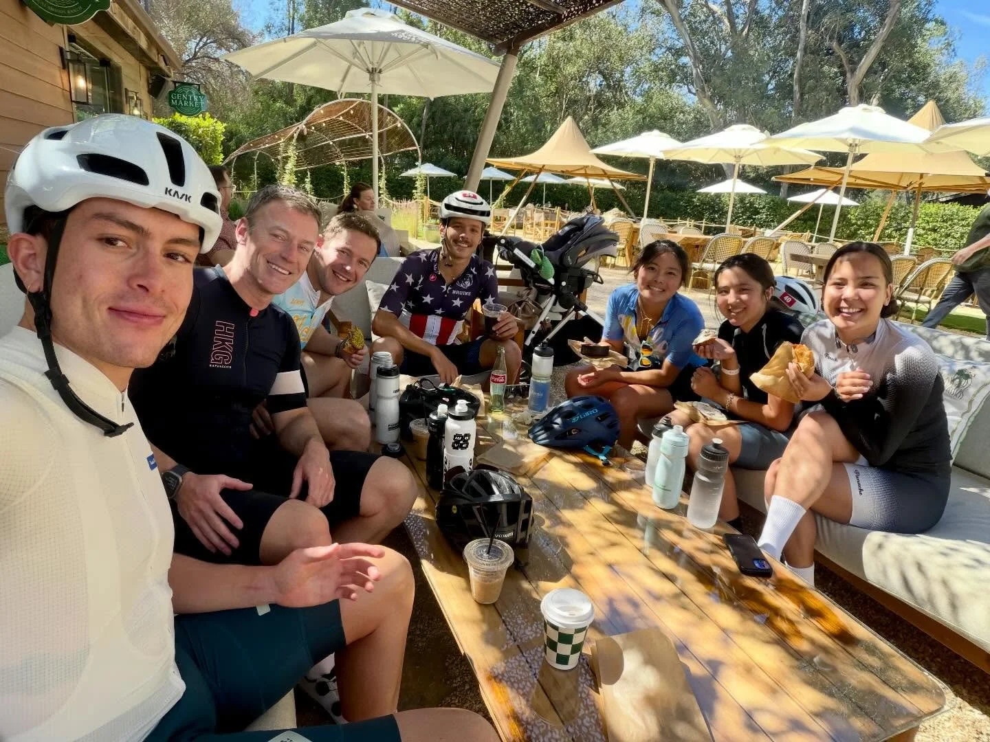 Birthday celebration, triathlete style - a long ride with great friends and making a cafe stop for a latte and a cheeky pastry (or two)