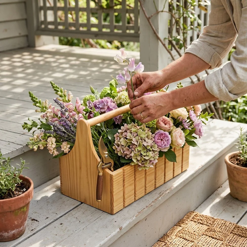 Cut-Flower Gathering 101: How to Harvest Homegrown Bouquets (and the Best Baskets for the Job)