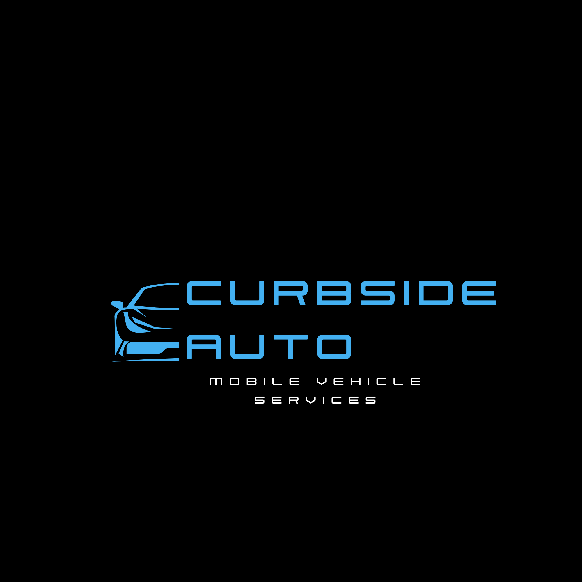Logo for Cuberside Auto, a mobile vehicle services company, featuring a stylized car outline and text.