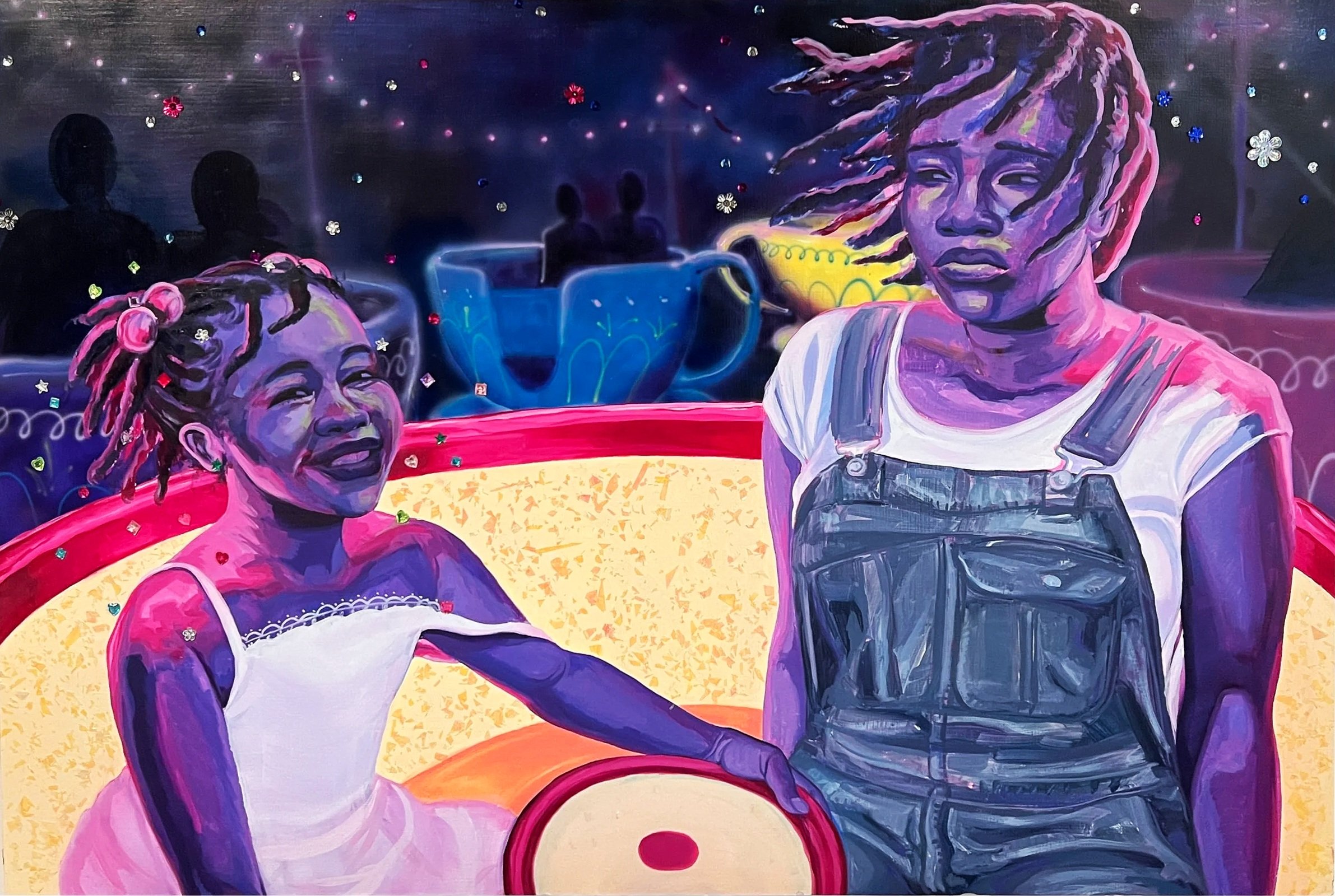 what would you think of me now?
47 x 40 inches
Oil and mixed media embellishments on wood panel
December 2024