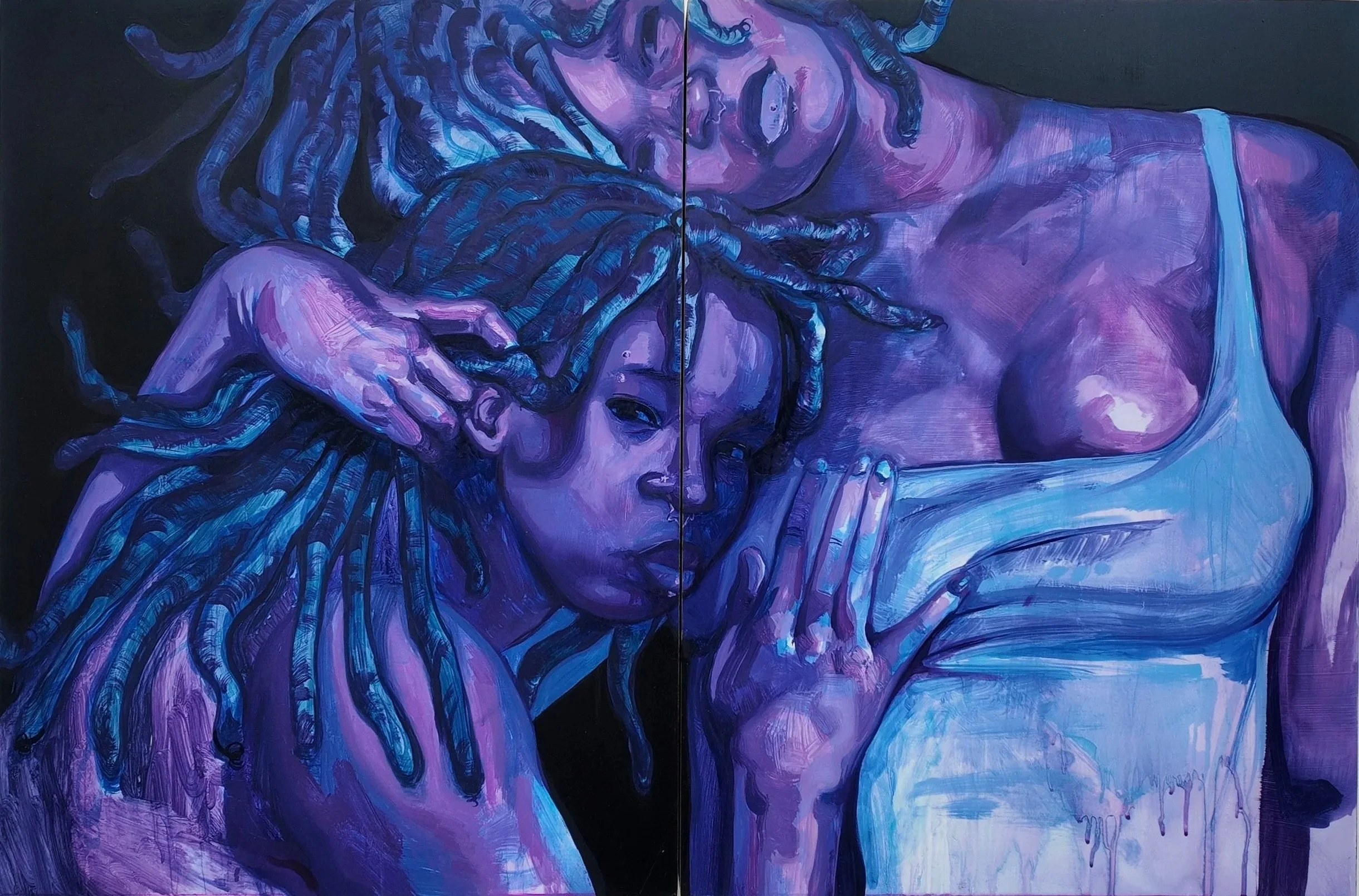 self comfort
24 x 36 inches
Oil on wood panel
June 2026