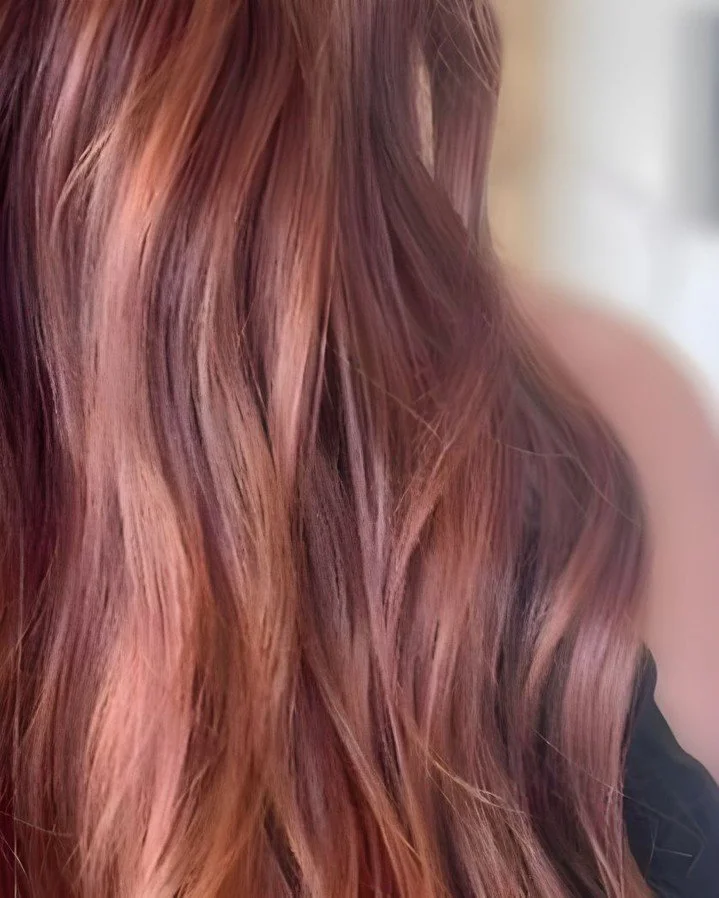 Red wine dreams with a copper twist ✨

This dimensional colour has us obsessed! 
Rich red tones flowing into warm  coppers, creating the perfect vibe 

#raehairstudio #rosegoldhair #copperhair#centralcoast #hairtransformation #hairgoals #livedincolor