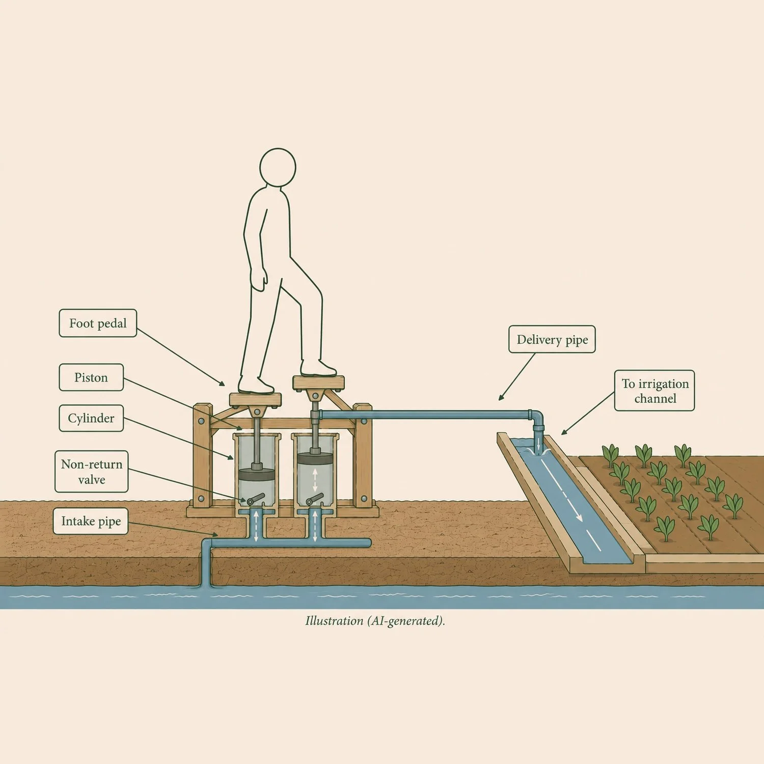 Treadle Pump — Irrigation by Foot