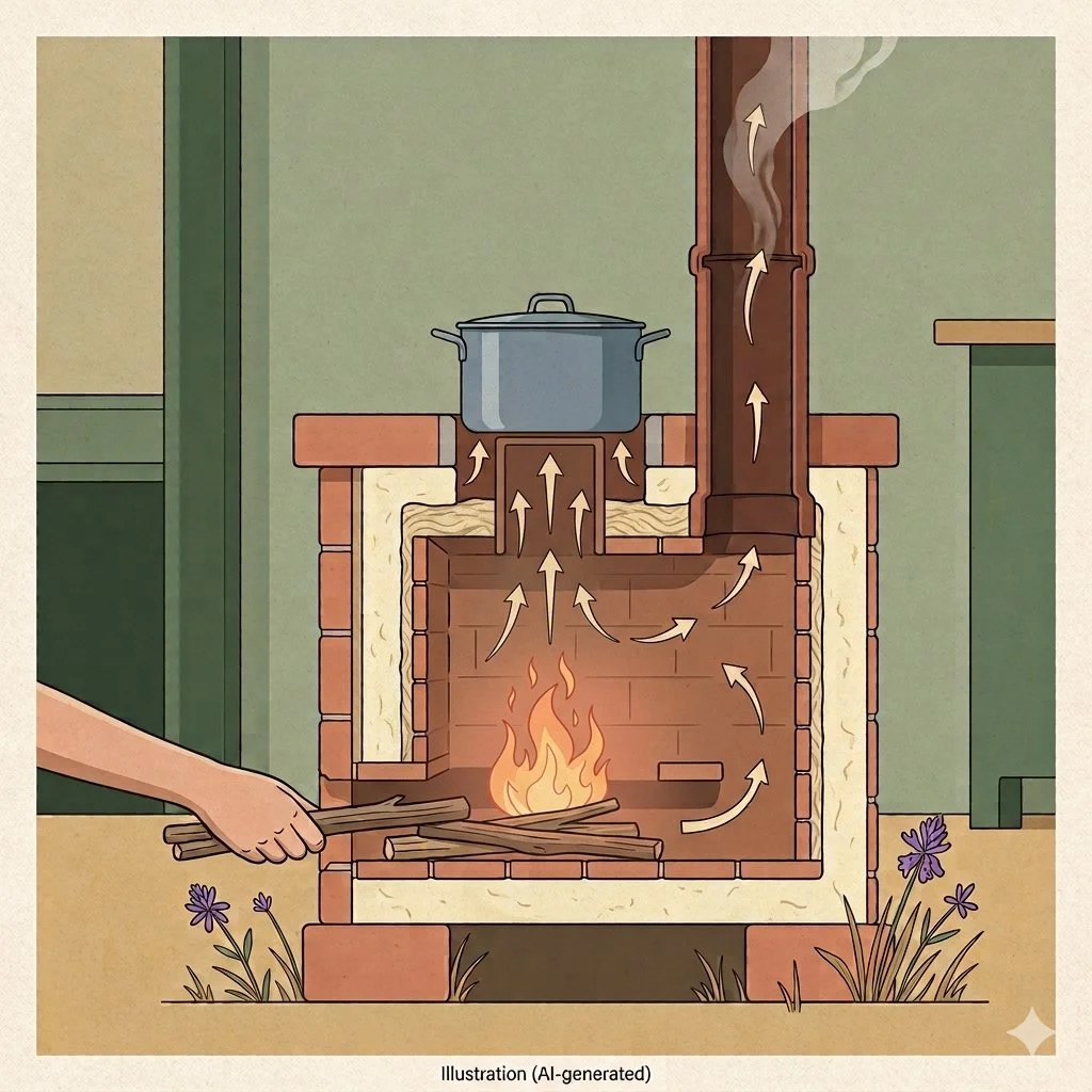 Improved Wood Cookstove — Less Wood, Less Smoke, Built Locally