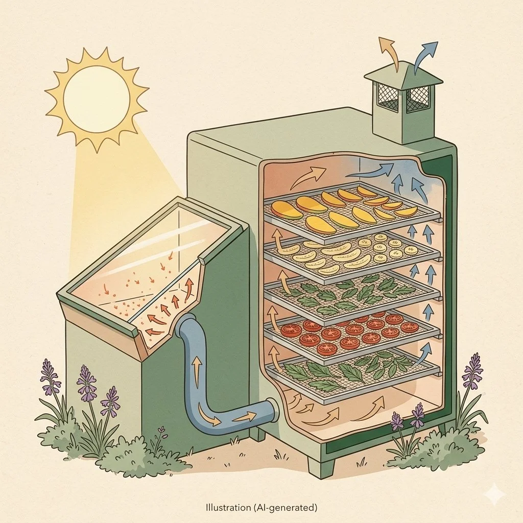 Solar Food Dryer — Preserving a Harvest with Sun and Airflow