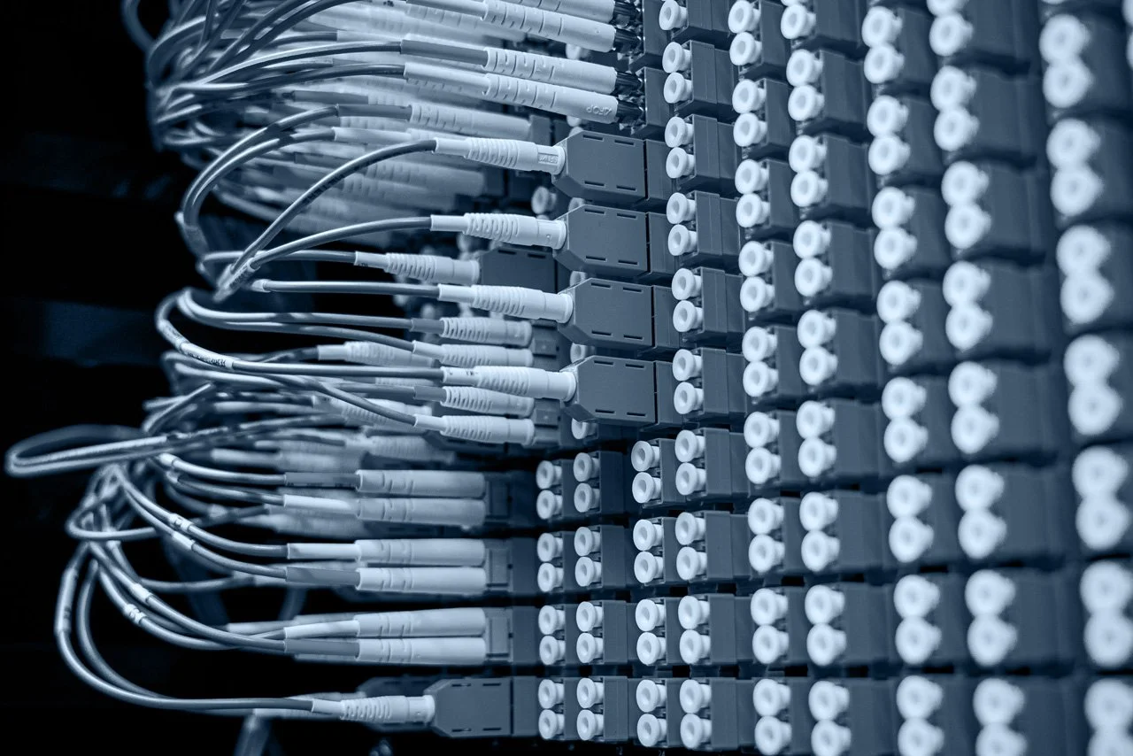 Close-up of server cables, Designing, Delivering and Operating Mission-Critical Networks