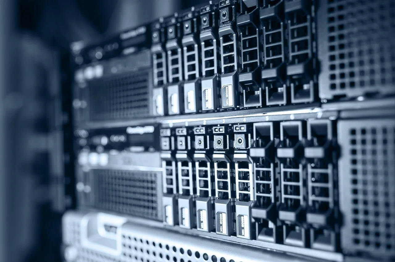 A close-up of server racks in a data center, Enterprise Network Architecture & Managed Infrastructure experts, Auckland New Zealand