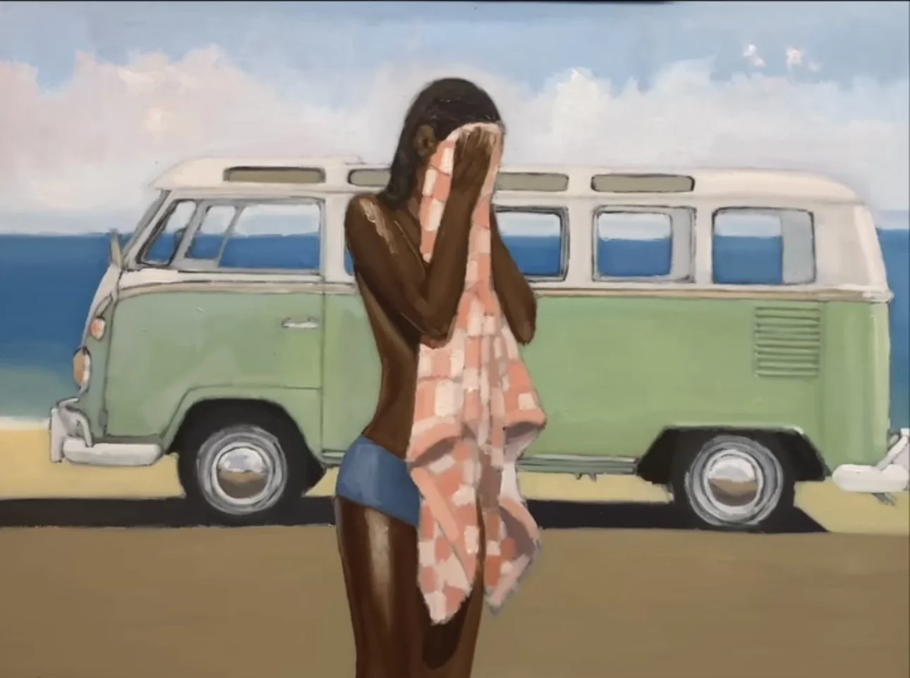Woman and van 30x40 SOLD