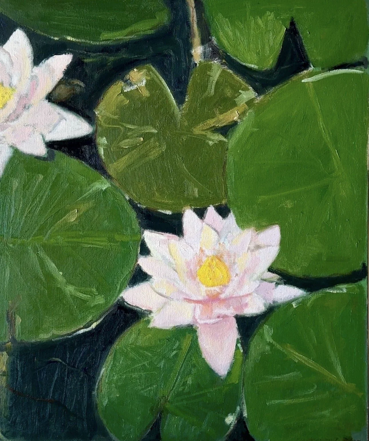 Lily pads w/ Flowers 20x24 $2200