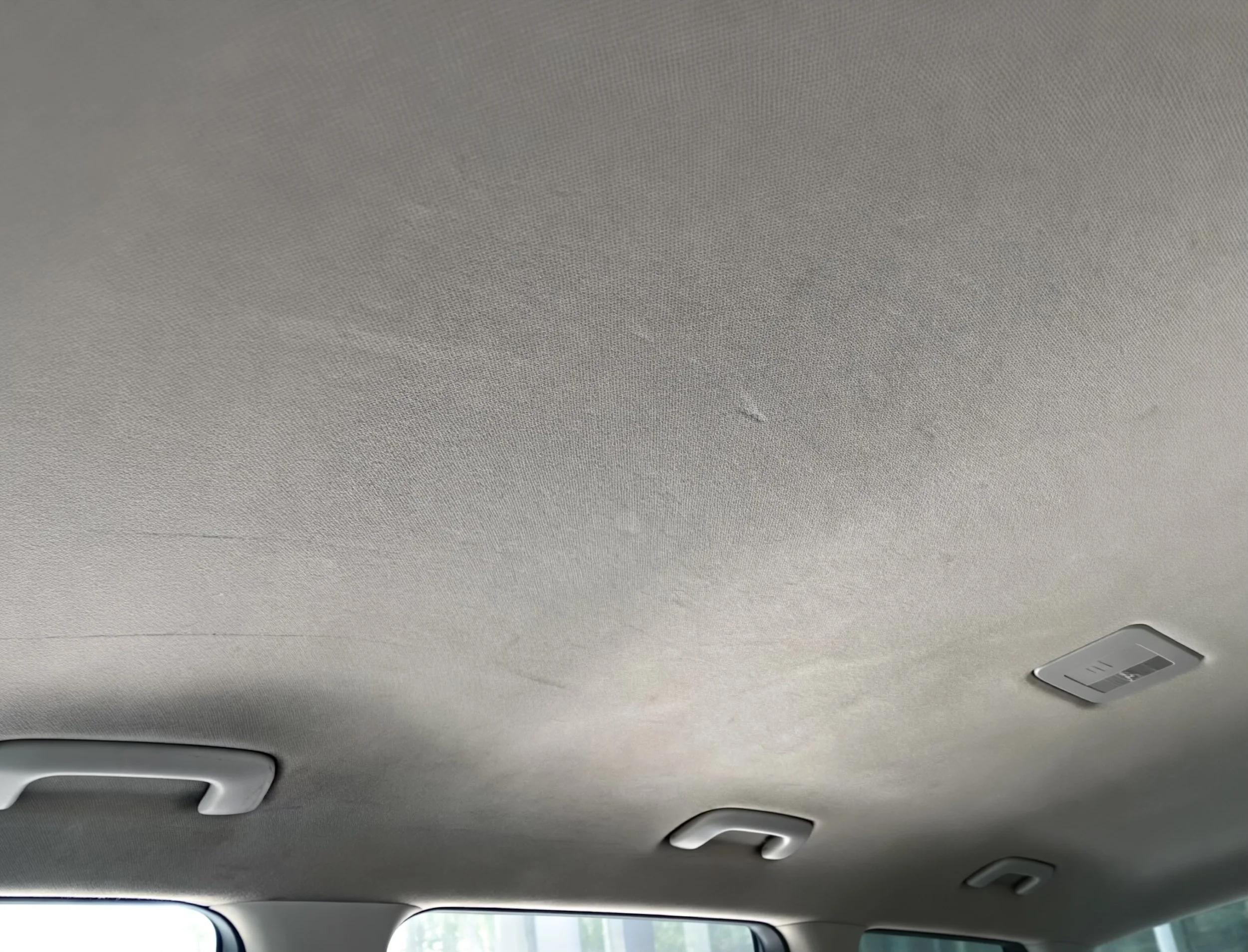 Vehicle headliner after a Signature Interior Detail
