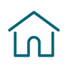 Outline of a house with a chimney