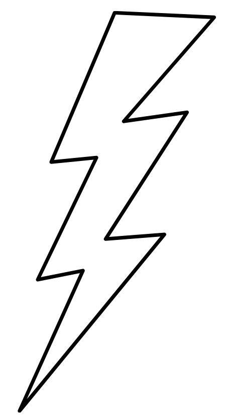 Outline drawing of a lightning bolt.