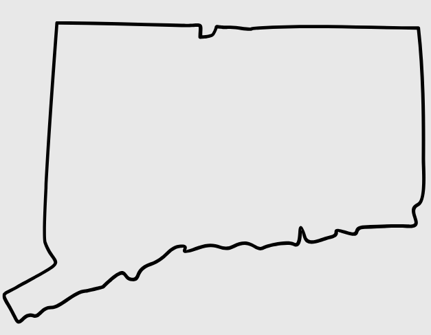 Outline map of the state of Oklahoma
