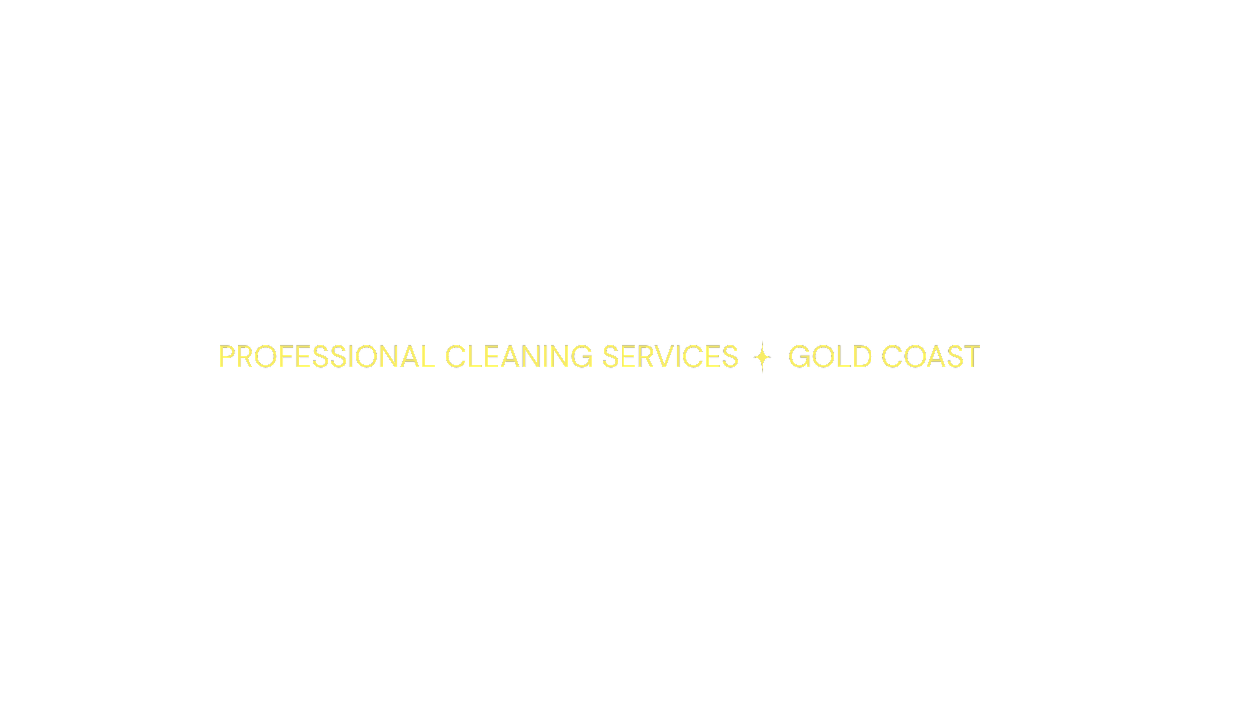 Business logo with gold-colored text reading "Highly Rated, Trusted & Local" and a tagline "Professional Cleaning Services 7 Gold Coast".