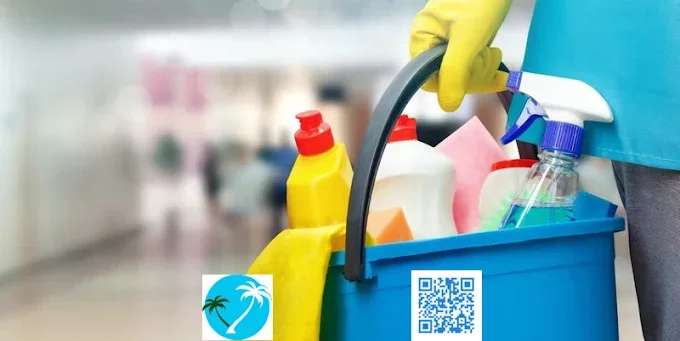 Professional residential cleaning supplies.