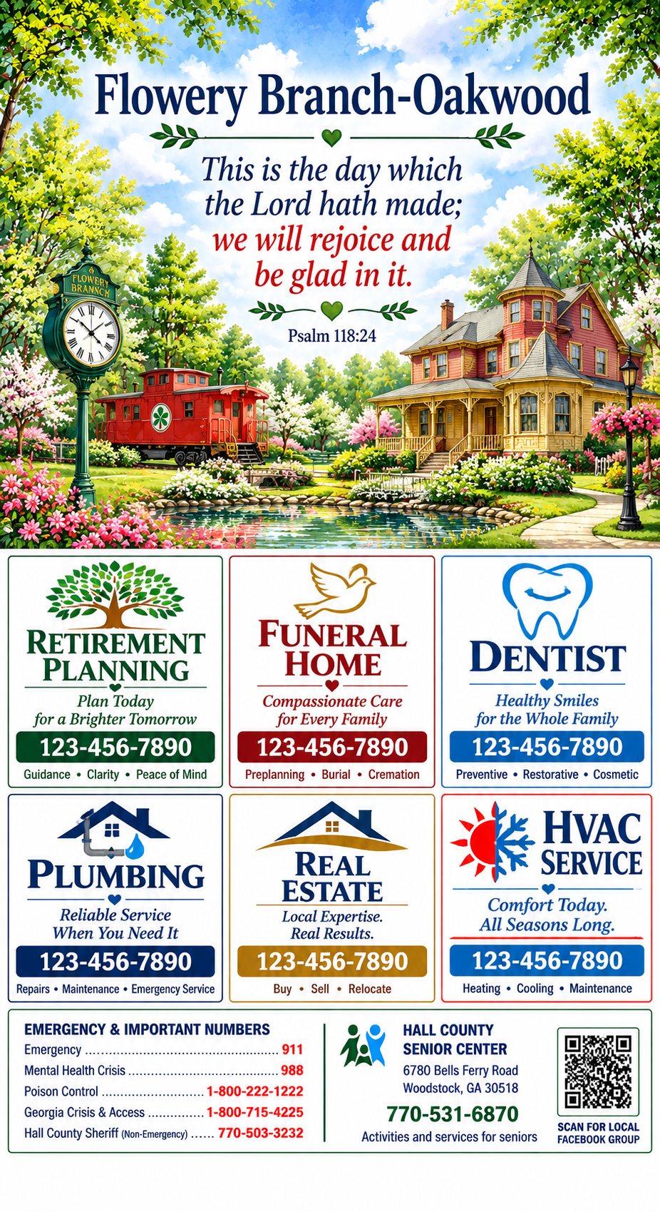 Flowery Branch–Oakwood Trusted Community Guide refrigerator magnet