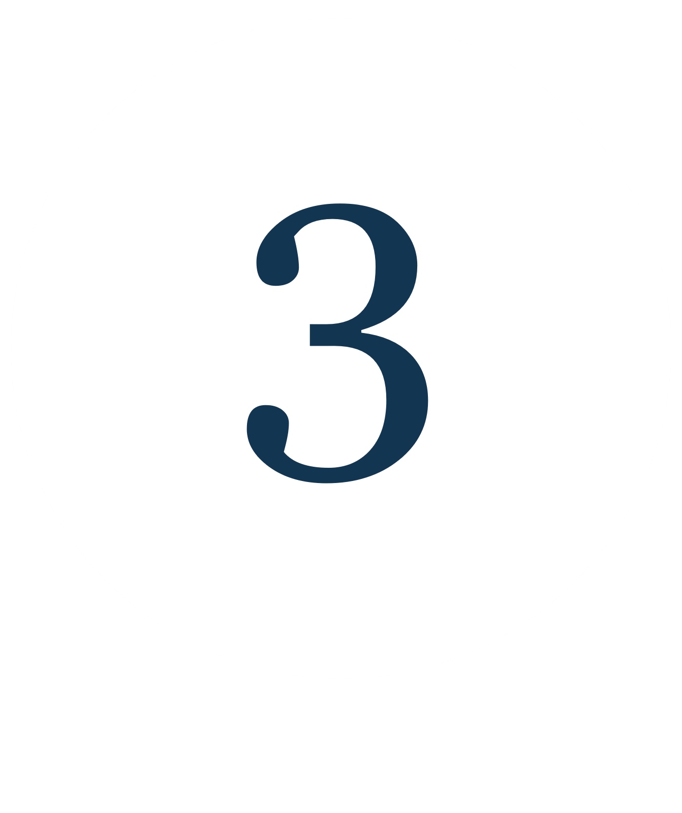 A circular countdown timer showing the number 3 in blue on a white background, with a black outer ring.