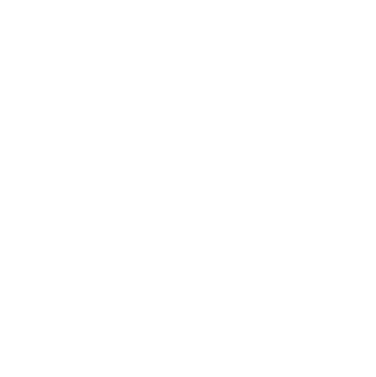 A black circle with a white background and a black outline.
