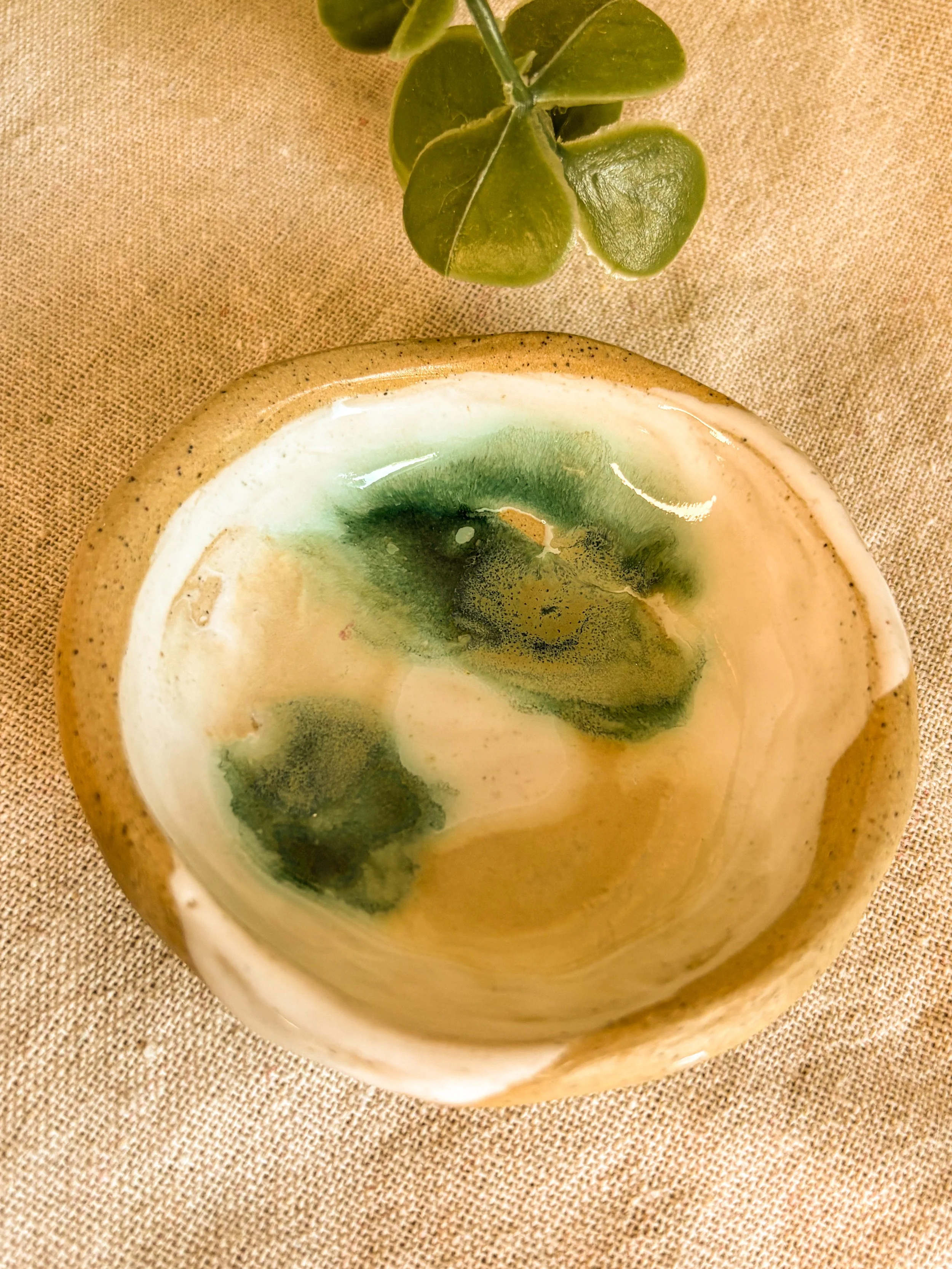 Handmade Trinket Dish, Orchard Moss
