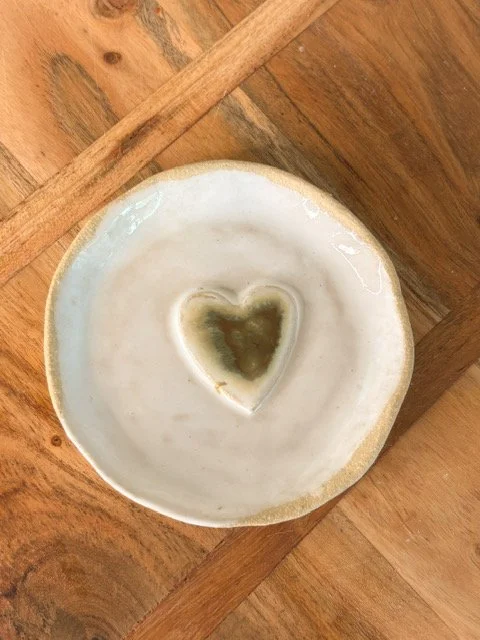 Handmade Neutral Heart Keepsake Dish Main shot