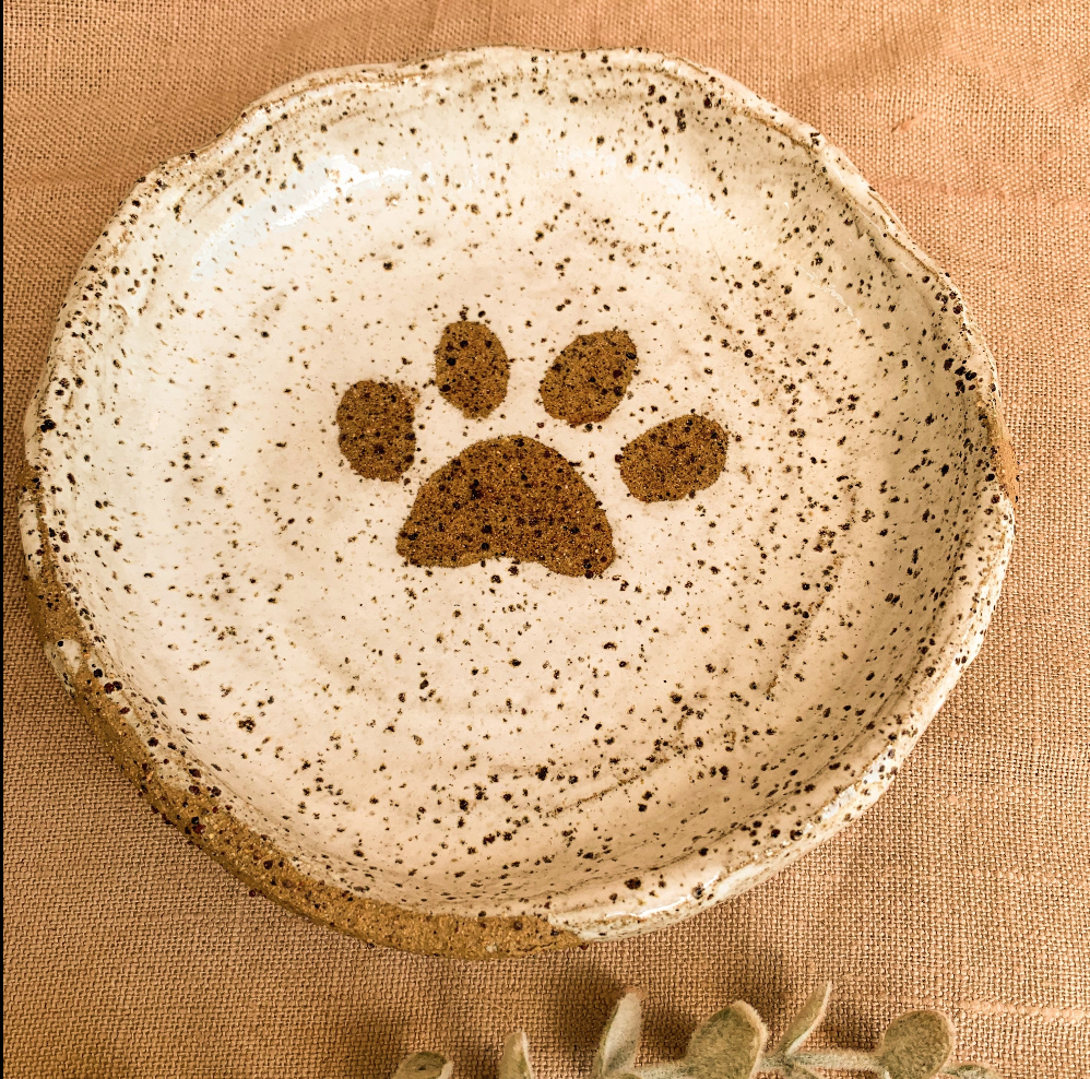 Paw Print Cat Bowl