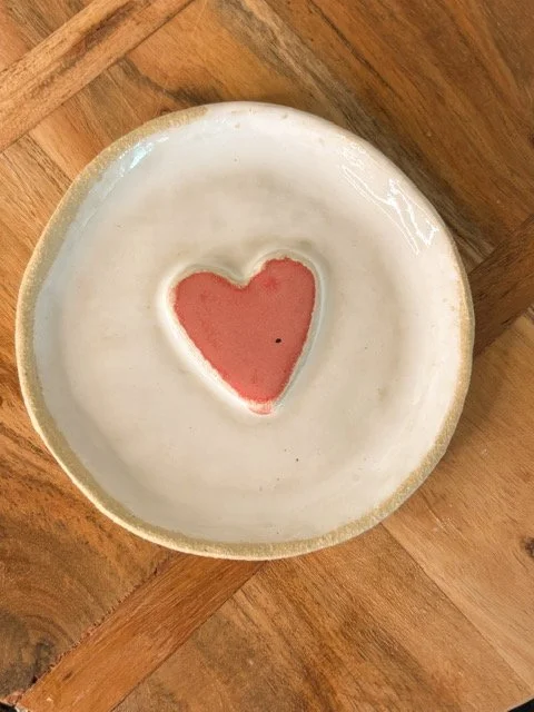 Handmade Pink Heart Keepsake Dish main shot
