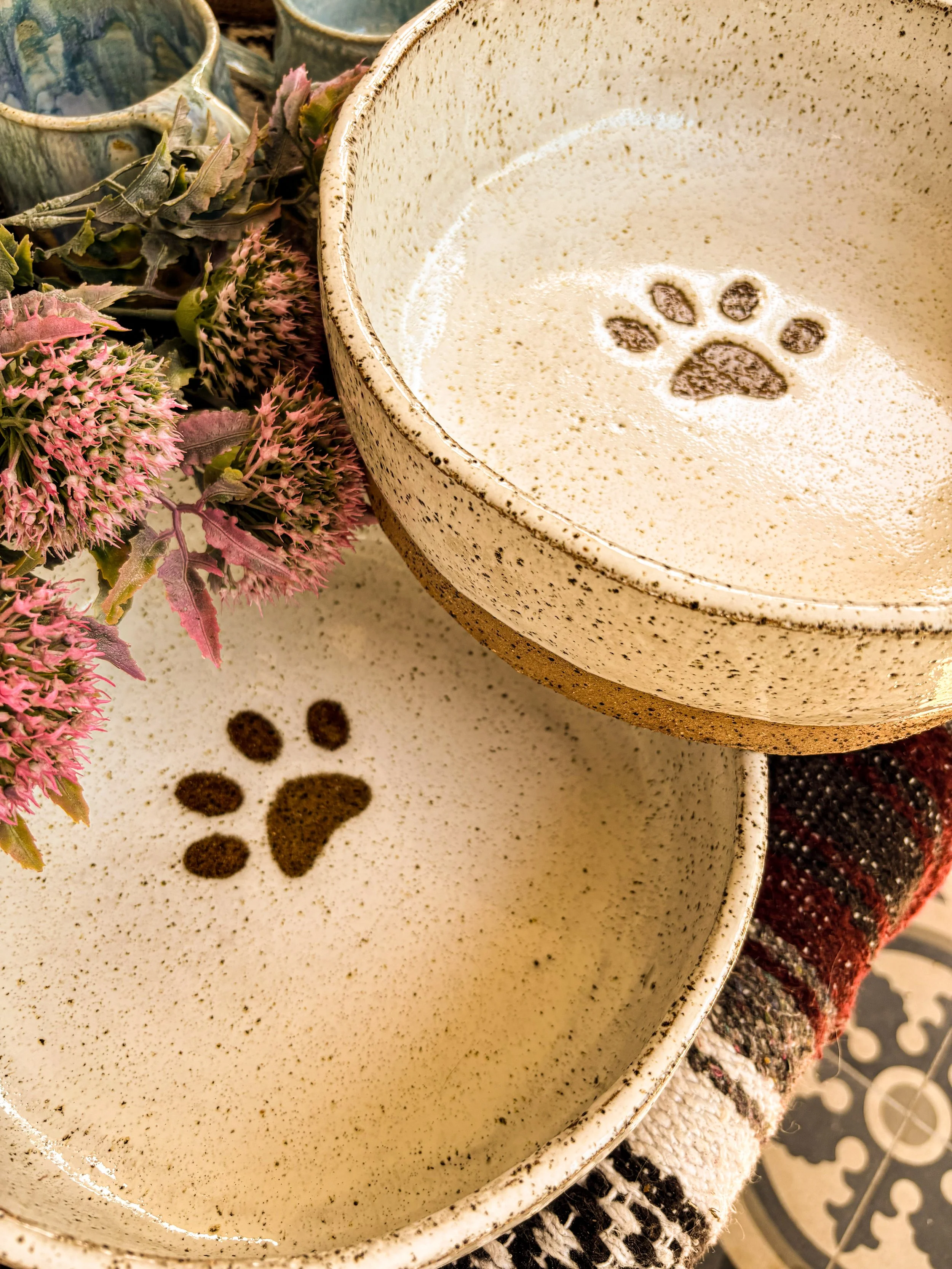 Paw Print Dog Bowl