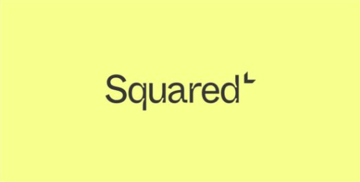 Yellow background with the word "Squared" in black, stylized font.