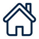Outline of a house with a chimney