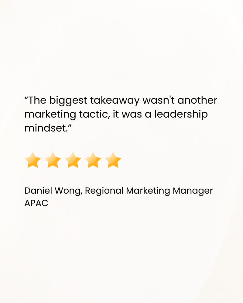 Daniel Wong, Regional Marketing Manager, APAC