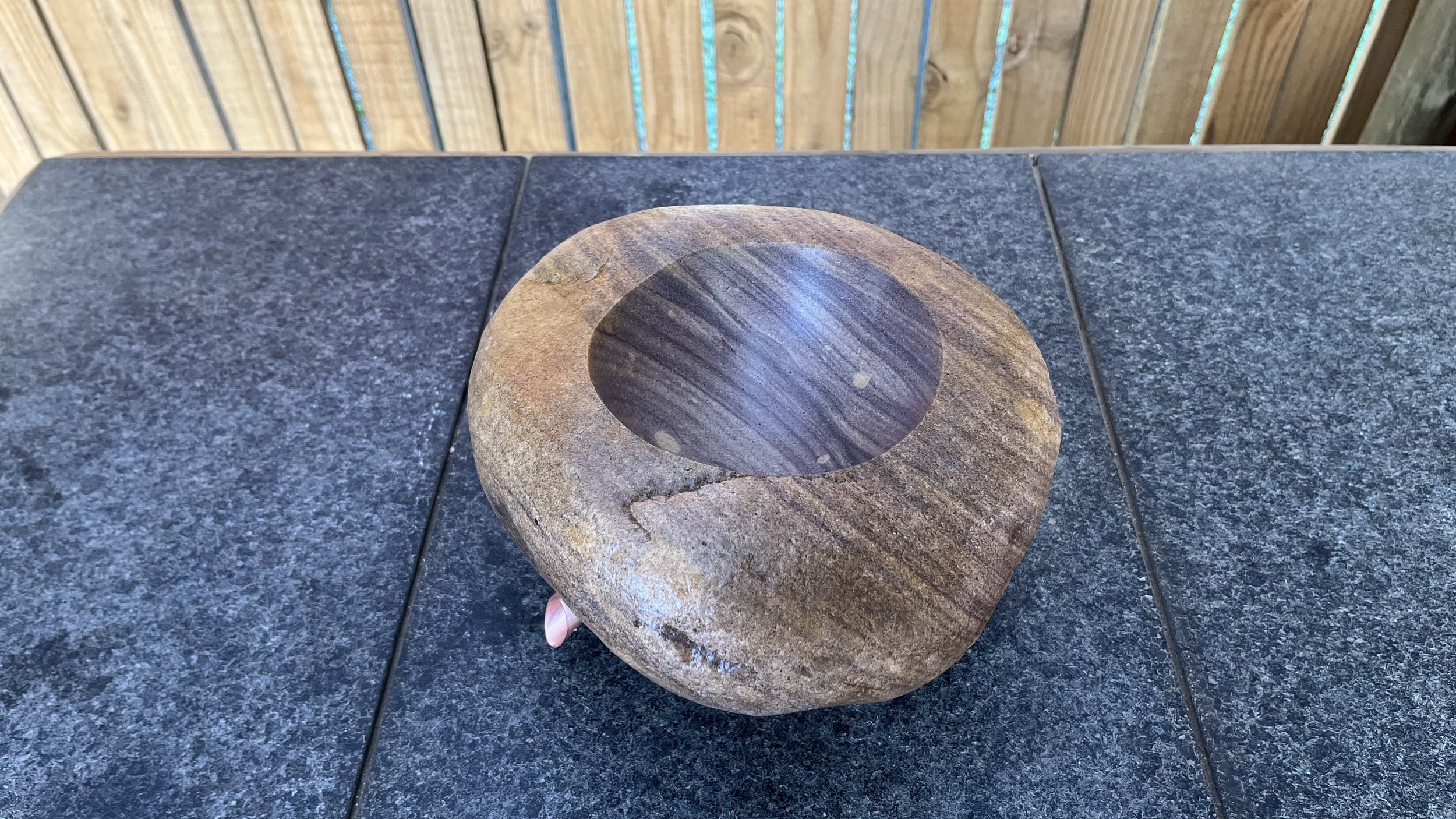 Stone planter with copper pipe.jpeg