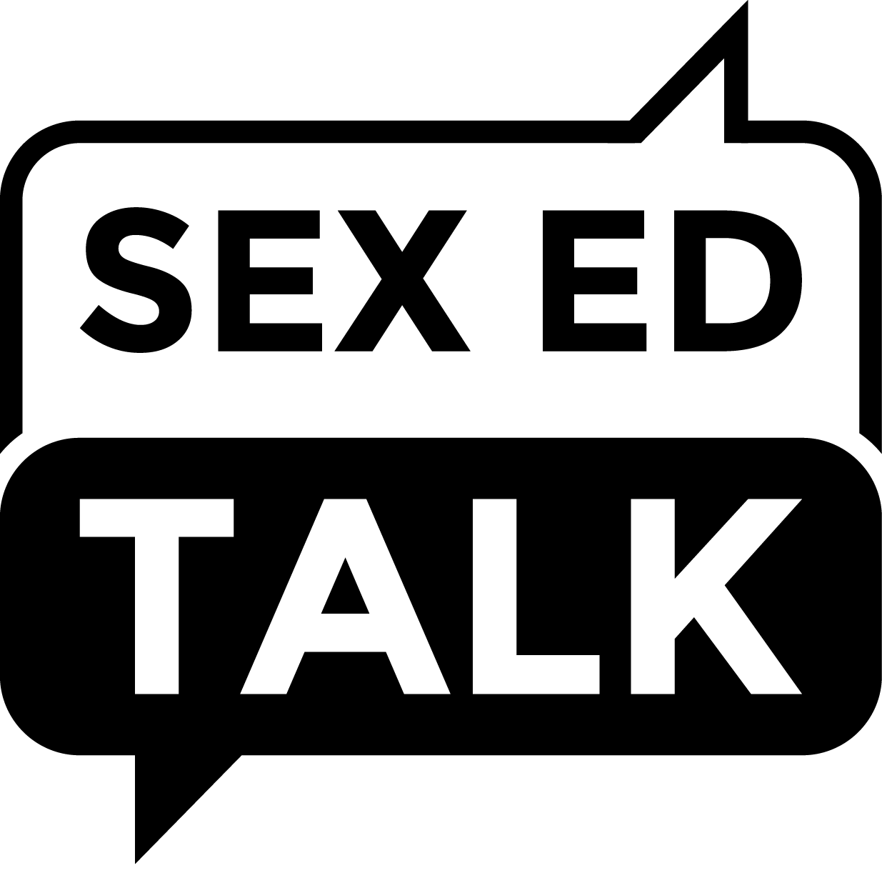 A black poster with the words 'Join the Conversation' in small font at the top, a silhouette of a person talking into a megaphone, and the word 'TALK' in large white capital letters at the bottom.
