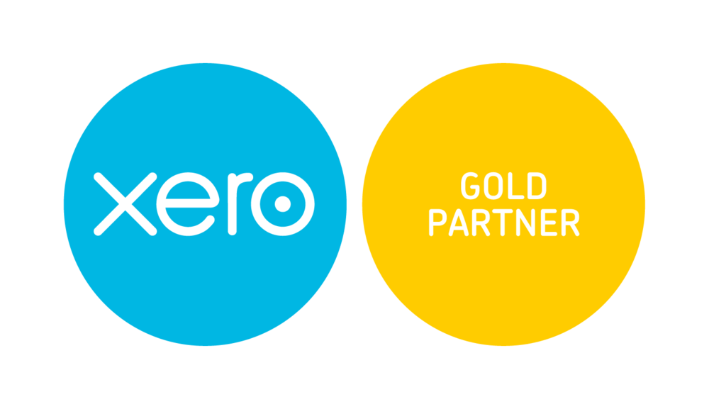 Xero logo next to a yellow circle with the text 'Gold Partner' inside