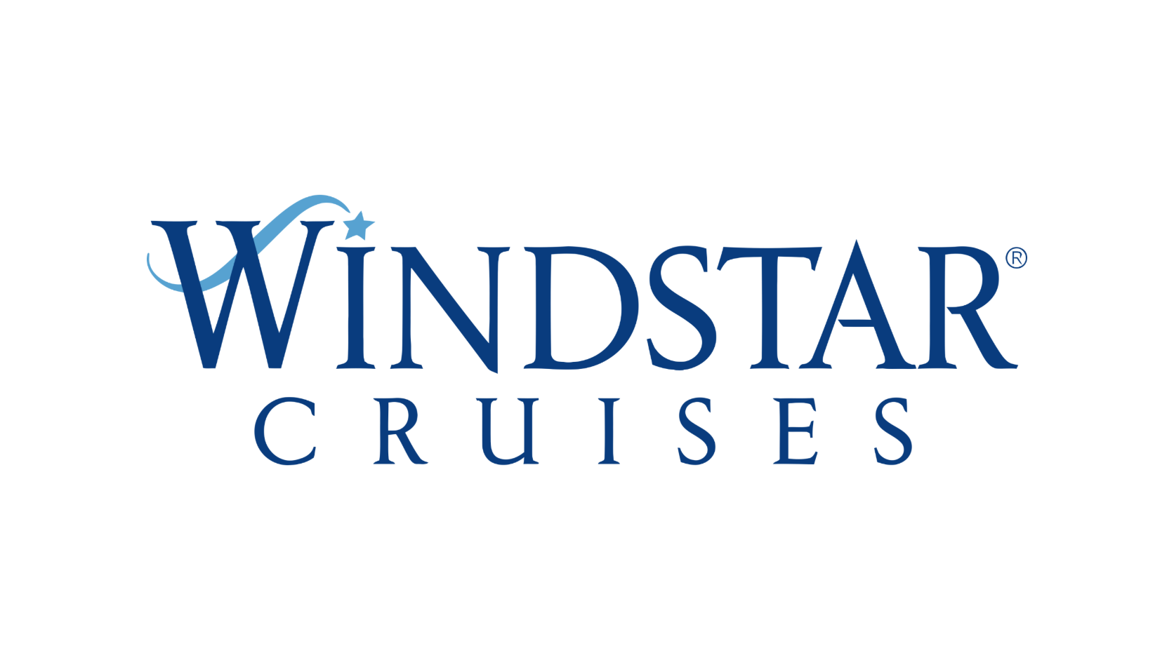 WINDSTAR Cruises logo in blue text with a swoosh and star design.
