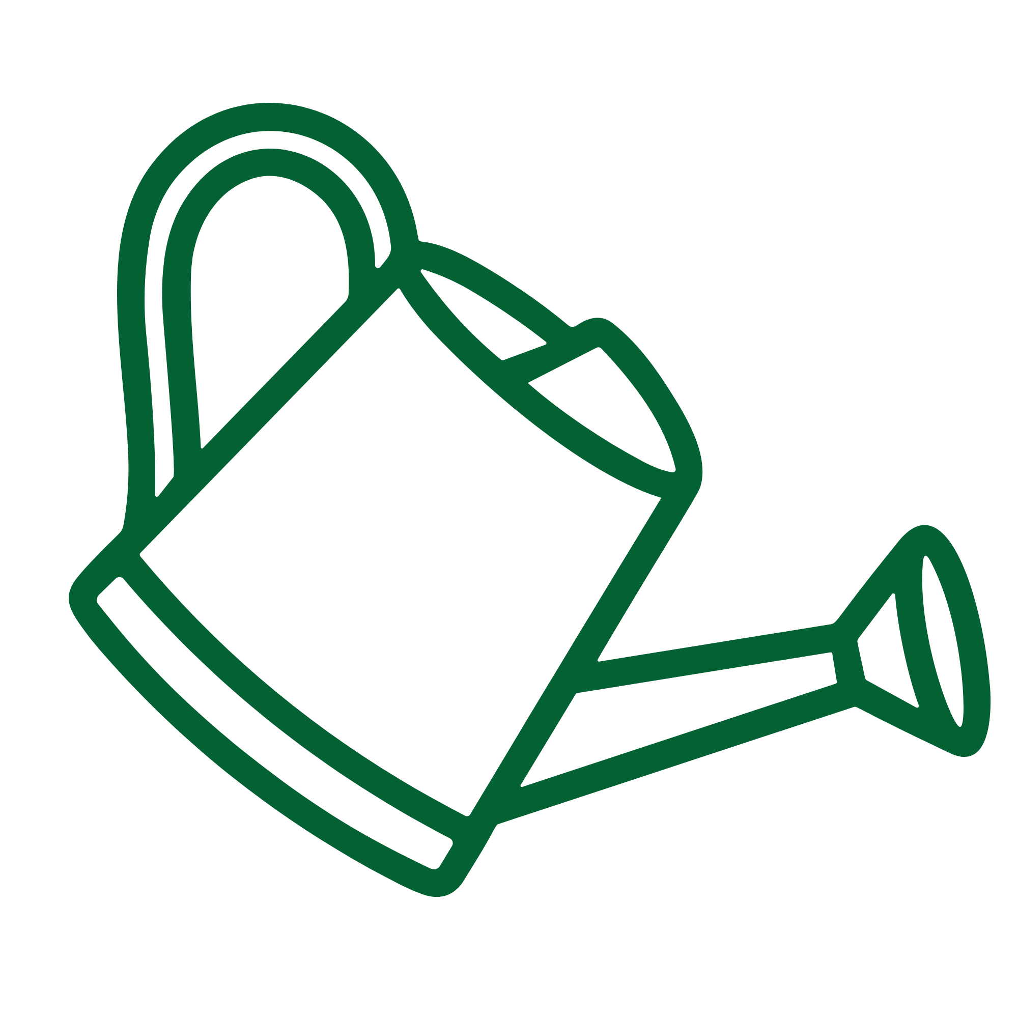 A line drawing of a watercan