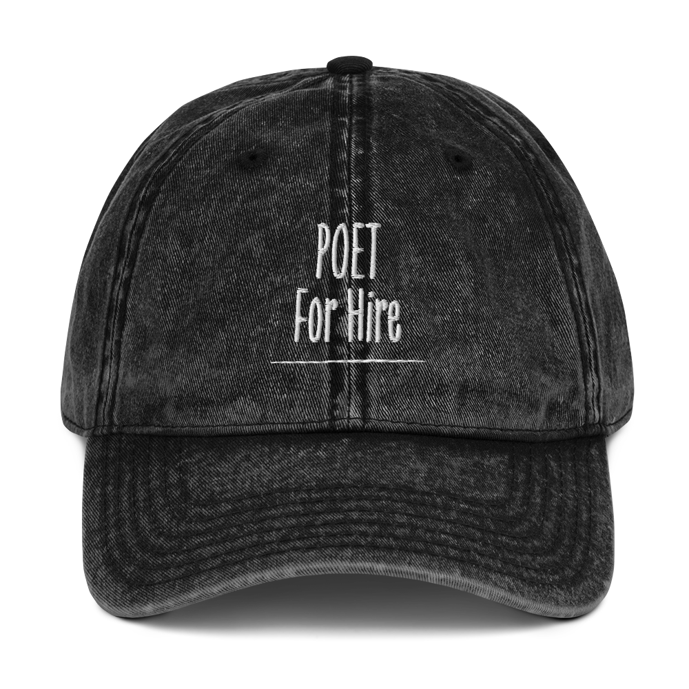 Poet for hire cap