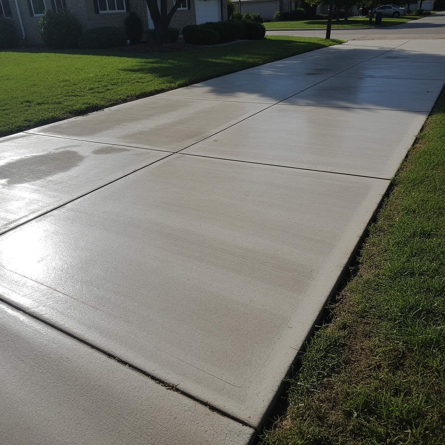 Power-washed driveway. Mobile detailing service done right