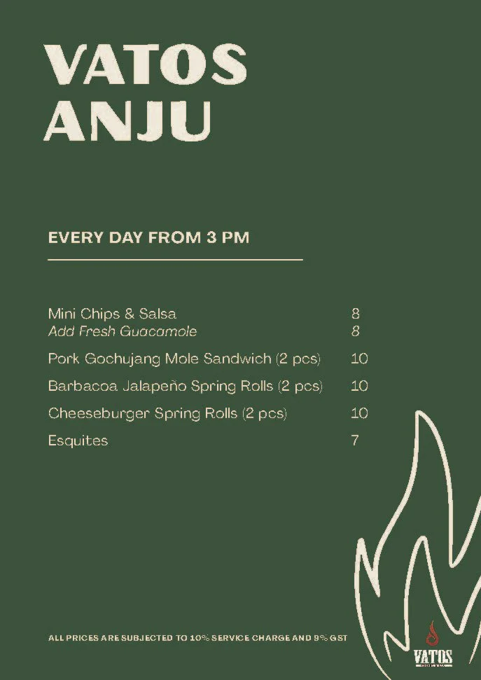 Vatos Anju (small bites), from 3 PM