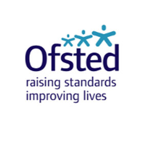Ofsted logo with three stylized figures and the tagline 'raising standards improving lives'.