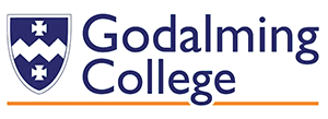 Godalming College logo with shield and text