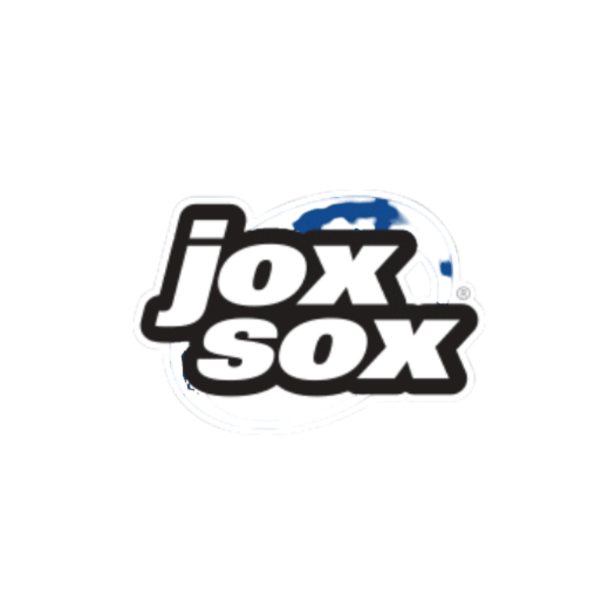 Logo with stylized text 'Hox' in black and white, with a blue and gray globe graphic partially visible behind it.