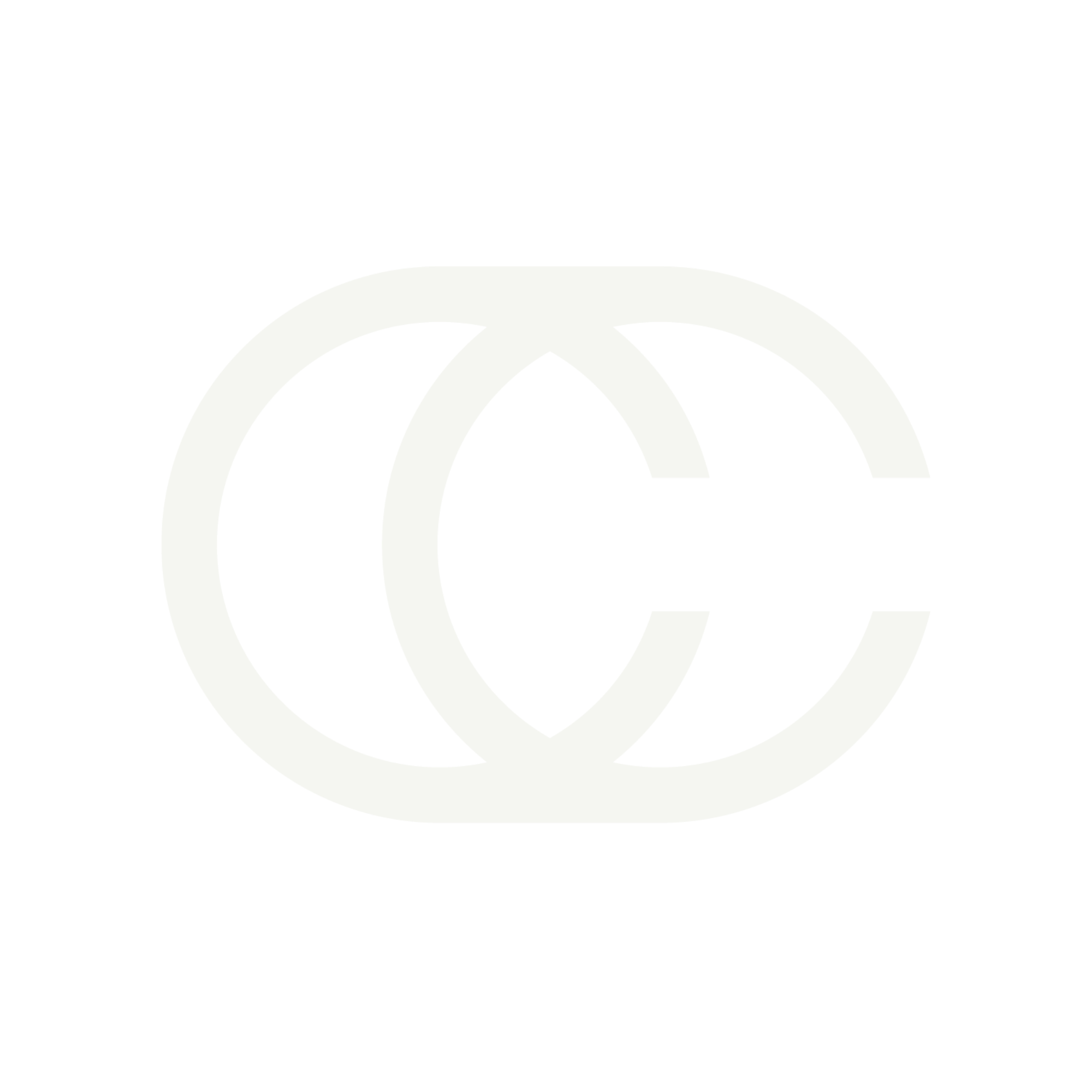 Black background with a white abstract symbol consisting of curved lines and overlapping circles.
