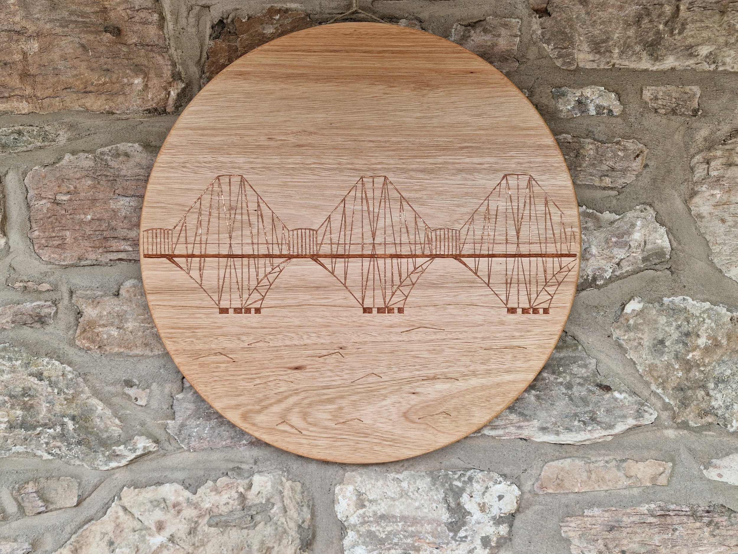 Forth Bridge Carving, copper gilded 2
